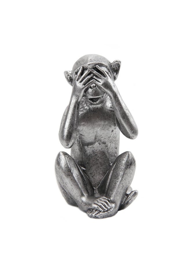 3 Wise Monkeys Statue Hear No Evil See No Evil Speak No Evil Monkeys Statue For Home Decorations Monkeys Figurines Home Decor Accents See No Evil Figurines Monkey Statue Set Of 3 Silver Color