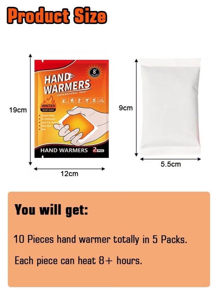 general Air-Activated Disposable Hand Warmers, Unique Design Reacts with Air Creating a Safe and Long Lasting Hand Warmer, Disposable 10 Pair Pack, Orange - Image 3