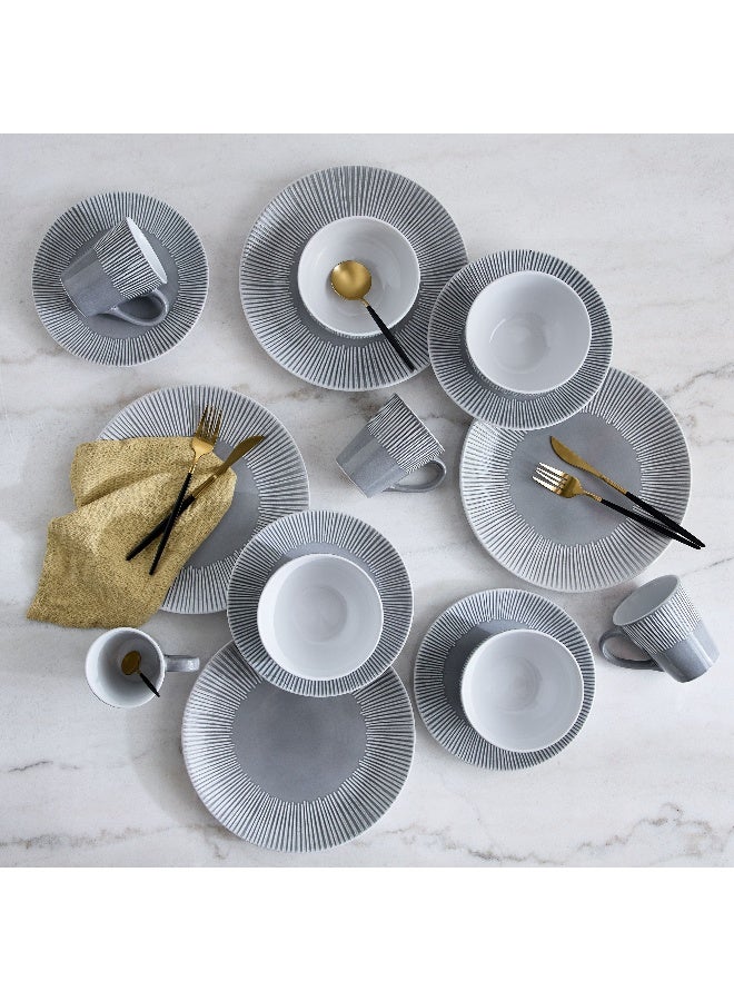 Home Box Elegenza 16-Piece Deboss Dinner Set - Serves 4 - Image 1