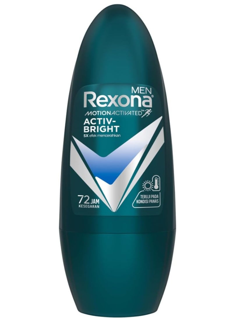 ريكسونا مزيل عرق ريكسونا للرجال رول أون مضاد للتعرق أكتيف برايت 45 مل