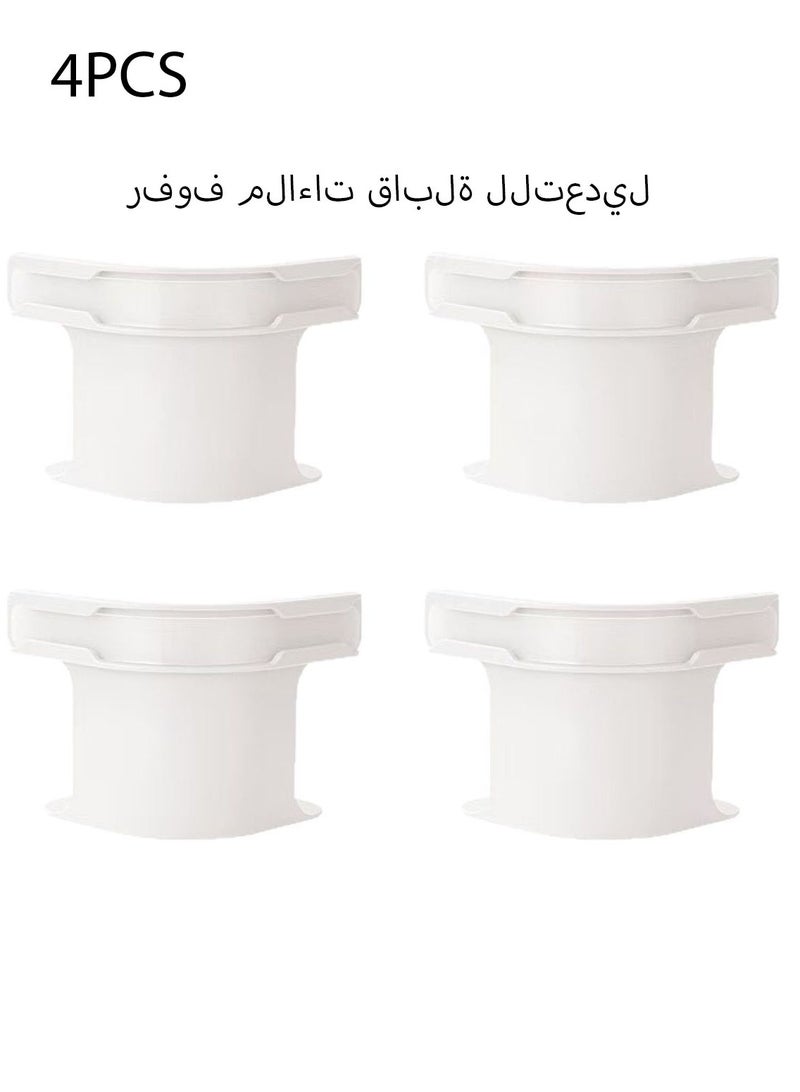 White Bed Sheet Holder Set with Lock Strips, Heavy Duty Bed Sheet Fasteners, Non-Slip Lock Sheet Clips, for All Size Mattress, Blankets, Bedding (4pcs) 