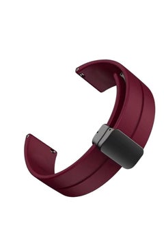Generic 22MM Magnetic Buckle Soft Silicone Sport Strap Band For Fossil Gen 5E, Gen 5 Carlyle, Gen 6 44mm / OnePlus Watch 46MM Smart Watch For Men Women 