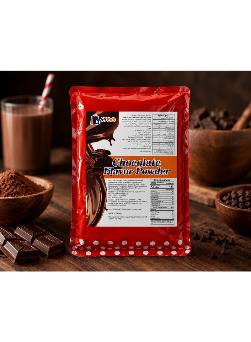 Ayoo Chocolate Flavor Powder 1kg | Premium Chocolate Drink & Dessert Mix | Rich Cocoa Taste | For Milkshakes, Coffee, Bubble Tea, Ice Cream, Cakes & Baking - Image 4