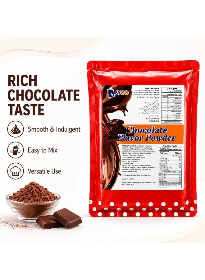 Ayoo Chocolate Flavor Powder 1kg | Premium Chocolate Drink & Dessert Mix | Rich Cocoa Taste | For Milkshakes, Coffee, Bubble Tea, Ice Cream, Cakes & Baking - Image 2