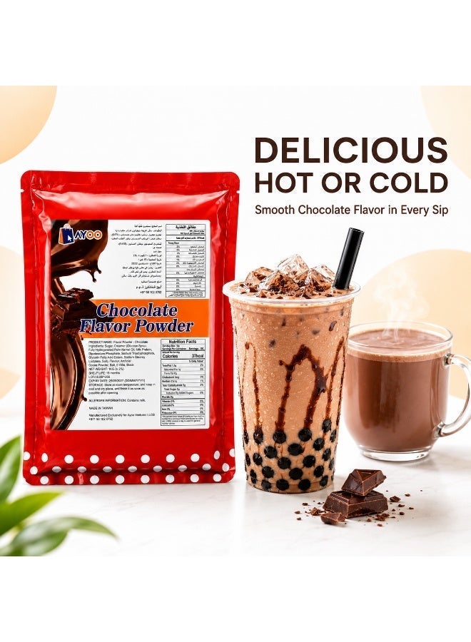 Ayoo Chocolate Flavor Powder 1kg | Premium Chocolate Drink & Dessert Mix | Rich Cocoa Taste | For Milkshakes, Coffee, Bubble Tea, Ice Cream, Cakes & Baking - Image 3