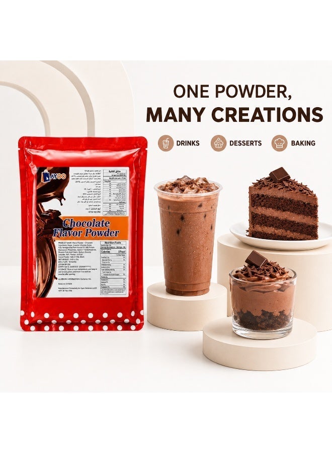 Ayoo Chocolate Flavor Powder 1kg | Premium Chocolate Drink & Dessert Mix | Rich Cocoa Taste | For Milkshakes, Coffee, Bubble Tea, Ice Cream, Cakes & Baking - Image 4