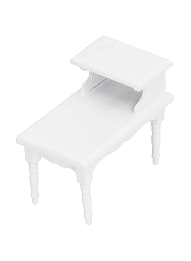 1:12 Dollhouse Coffee Table DIY Wooden Miniature Tea Table Furniture Model Decoration White  - Image 1