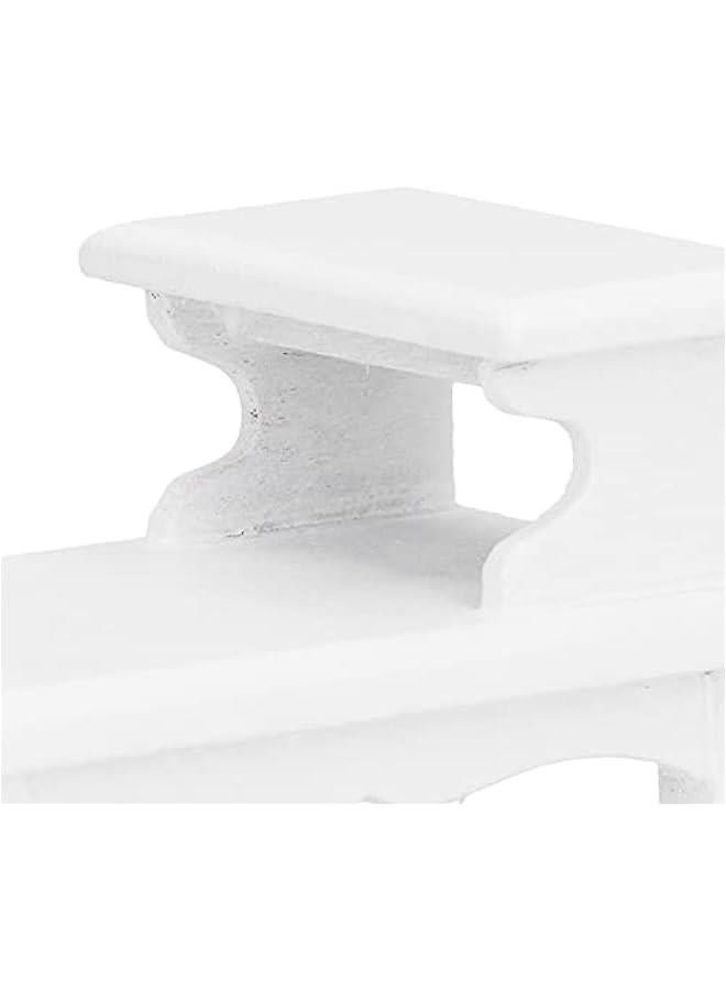 1:12 Dollhouse Coffee Table DIY Wooden Miniature Tea Table Furniture Model Decoration White  - Image 5