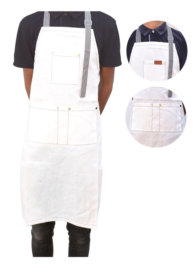 Apron Barista Fabric With 3 Comfort Pockets And White Expandable Straps - pzsku/Z2D1F55874FFFB908D999Z/45/_/1675772920/98d0fe88-0970-462a-a469-83b5a3ec2b79