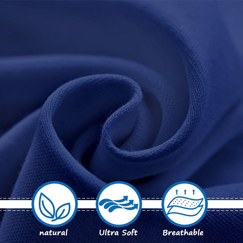 Coldwind Pack and Play Sheets Boy Girl, 2 Pack Portable Playard Sheet Fits for Graco Pack N Play, Snug Fit Breathable Soft Fitted Playpen Sheet, Mini Crib Sheets, Grey & Navy - Image 5