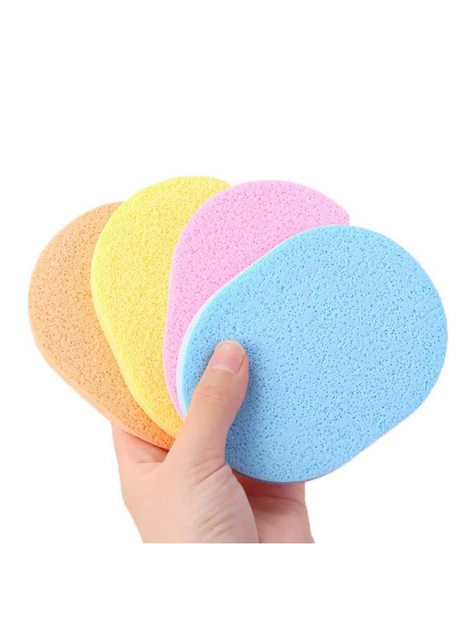 مابل 4 عبوات من إسفنجة تنظيف الوجه، منتفخة بيضاوية لإزالة المكياج، وسادة تنظيف ومسحوق منتفخة للوجه، قابلة لإعادة الاستخدام، وإزالة المكياج وتقشير البشرة للبشرة الحساسة، مستوردة - Image 1