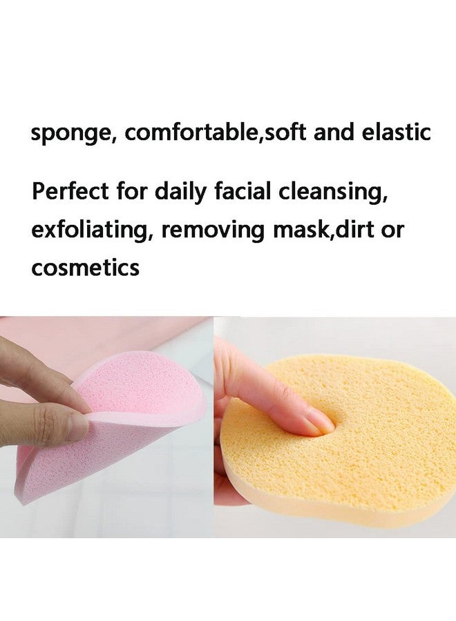 مابل 4 عبوات من إسفنجة تنظيف الوجه، منتفخة بيضاوية لإزالة المكياج، وسادة تنظيف ومسحوق منتفخة للوجه، قابلة لإعادة الاستخدام، وإزالة المكياج وتقشير البشرة للبشرة الحساسة، مستوردة - Image 3