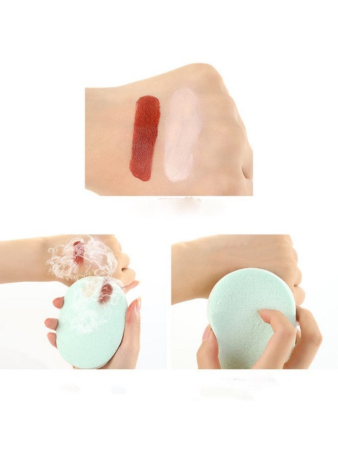 مابل 4 عبوات من إسفنجة تنظيف الوجه، منتفخة بيضاوية لإزالة المكياج، وسادة تنظيف ومسحوق منتفخة للوجه، قابلة لإعادة الاستخدام، وإزالة المكياج وتقشير البشرة للبشرة الحساسة، مستوردة - Image 4