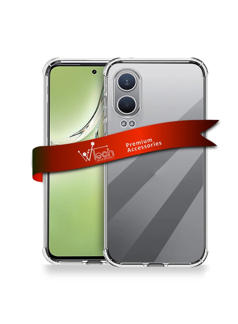 Wtech Oppo K12x 5G 2024 TPU Bumper Corners with Hard PC Case Cover - Clear - Image 1