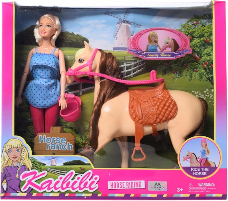 Milano Plastic Country Girl Doll With 30x20x15 CM - Multi Color