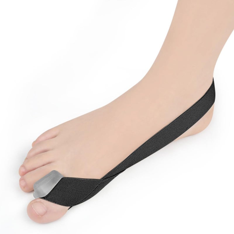 Trendy versatile build Mobestech 2pcs Toe Valgus Corrector Big Toe Separator for Bunion Relief Adjustable Day and Night Foot Support Skin Color and Black Size L for US Shoe 8-10 Heavy load resistant - Image 5