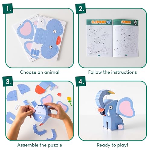 BONNYCO 3D Puzzles for Kids Toys Jungle Animals Pack 8. 3D Puzzle Jigsaw 6-8 9-13, Educational Girl and Boy Toys. Gifts for Kids Activity, Birthday Gifts for Boys. Rompecabezas 3-D Foam, Christmas - Image 4