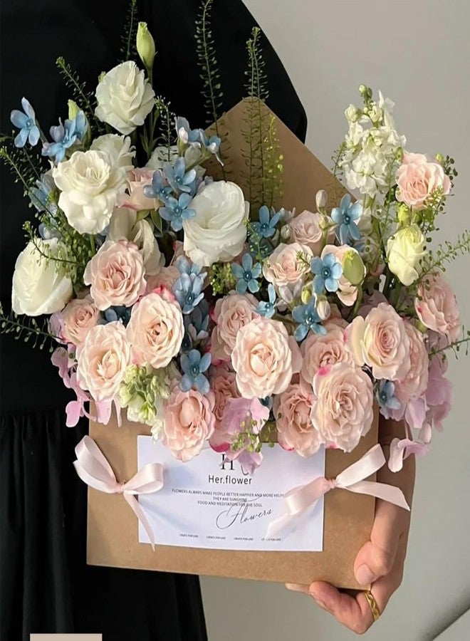 BBJ WRAPS Envelope Flower Boxes for Arrangements Solid Color Korean Floral Box Cardboard Floral Envelope Box Florist Supply, 8.7 x 1.6 x 10.6 Inch - 5 Counts - Image 5