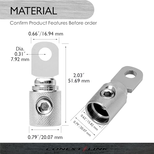 Conext Link RT0N-2 Set Screw Ring Terminal 2 Pack (1/0 Gauge, Nickel) - Image 3