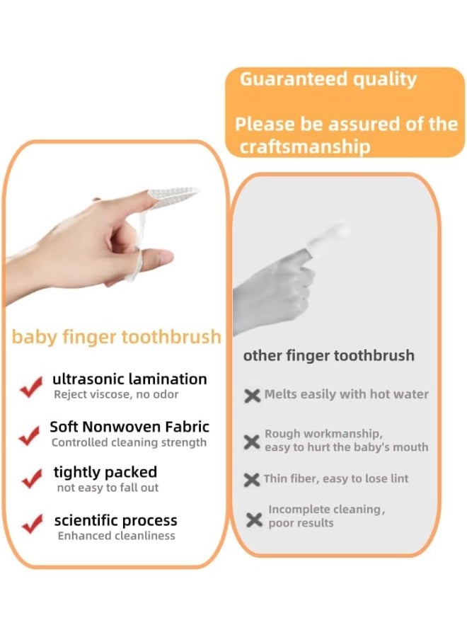 general Finger Tooth Brushing Tongue Cleaner Baby Toothbrush 6 to 12 Months Finger Tooth Brushing Dry Wipes for Baby Wipes Toddles 32Pcs Infant Toothbrush Mouth Cleaner for 0-36 Month - Image 3