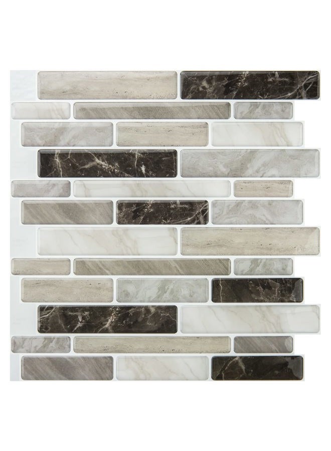 WOWSTAR 10-Sheet Peel and Stick Backsplash Tile for Kitchen, Back Splash Stick On Tiles for Kitchen Wall (Light Brown) - Image 1