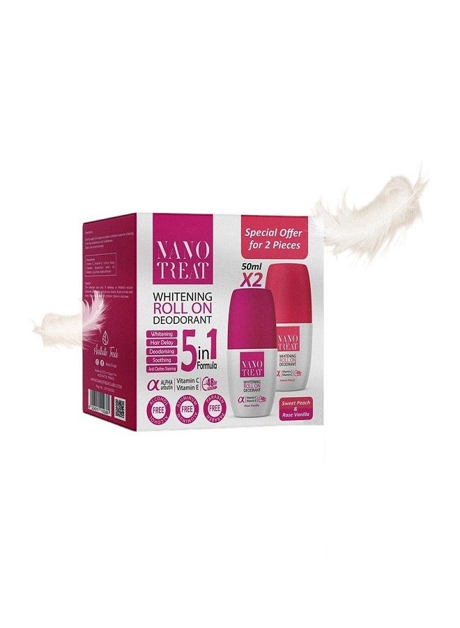 نانوتريت رول اون تفتيح خوخ + قطن كاندي