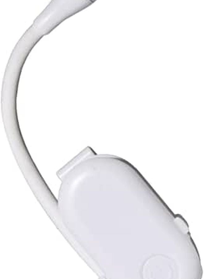 USB Rechargeable Clip On Reading Lamp Mini LED Book Light Portable Study Bedside Lamp White - Image 1