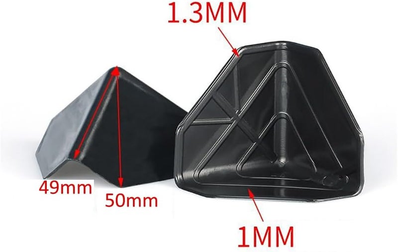 Rubik 60pcs Packaging Corner Protectors, Plastic Heavy Duty Shipping Box Edge Guards for Boxes, Cartons, Panel Packaging (50x50x1mm) - Image 2
