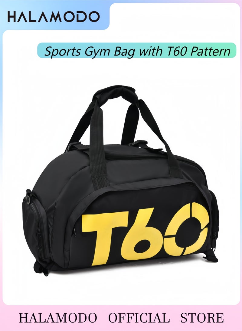 هالامودو حقيبة رياضية للجنسين حقيبة رياضية للجنسين حقيبة سفر رياضية من القماش الخشن حقيبة لياقة بدنية مقاومة للماء مع حجرة للأحذية للسباحة والرياضة والسفر والتمرين - Image 1