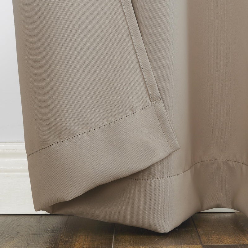 Sun Zero Easton Energy Saving Blackout Grommet Curtain Panel, 40" x 84", Stone - Image 3