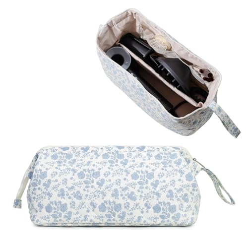 GISMTR Large Quilted Hair Tools Travel Bag for Hair Dryer Aesthetic Cute Dustproof Travel Organizer Flat Curling Iron Travel Organizer - Image 1