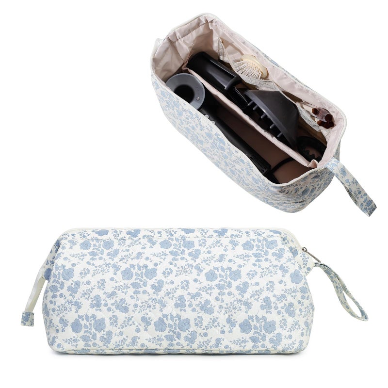 GISMTR Large Quilted Hair Tools Travel Bag for Hair Dryer Aesthetic Cute Dustproof Travel Organizer Flat Curling Iron Travel Organizer - Image 2