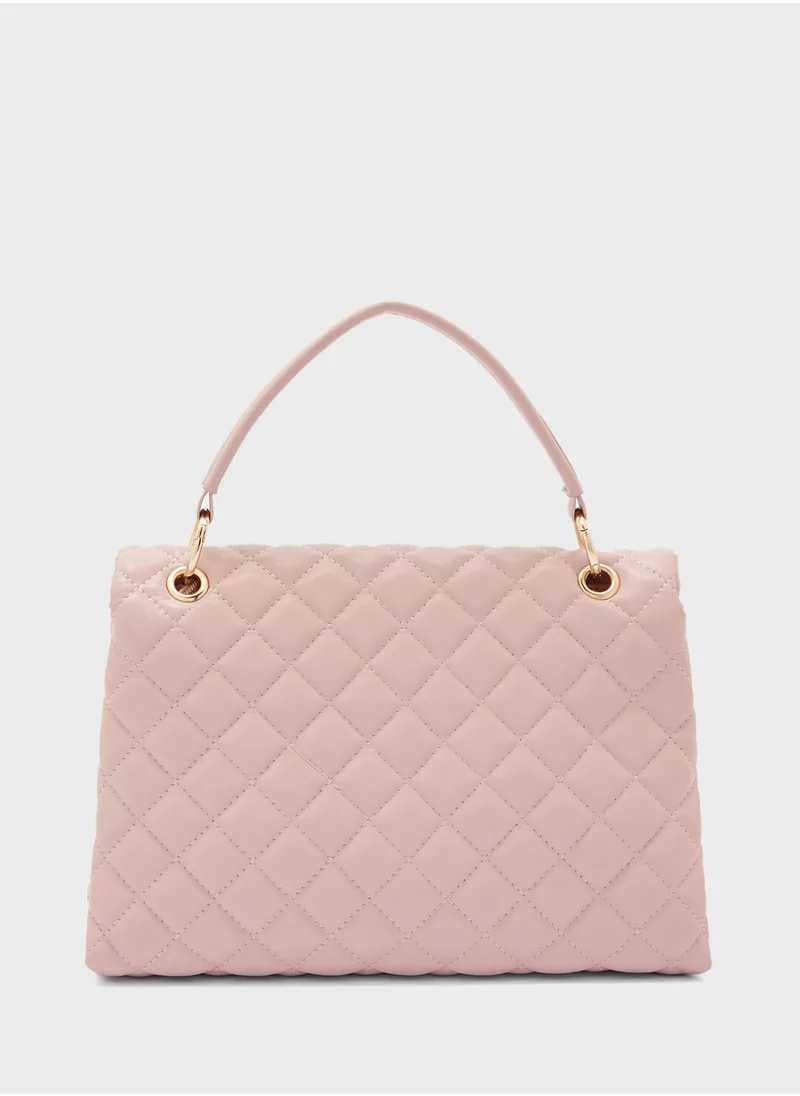 ايلا Quilted Satchel Bag with Scarf