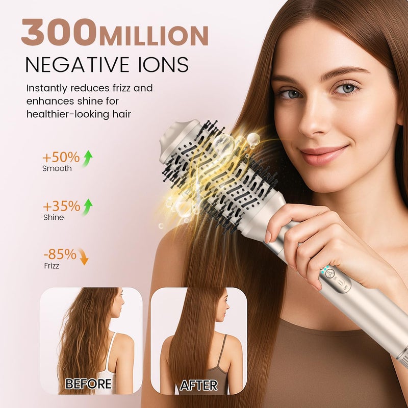 GloCurlX مجموعة جلاكرل إكس 8 في 1 مجفف شعر وفرشاة تصفيف عالية السرعة - 110,000 دورة في الدقيقة مصفف هواء أيوني مع مكواة تجعيد تلقائية، وموزع، ومكثف، وفرشاة حرارية للتجفيف السريع ولمعان خالي من التجاعيد - Image 4