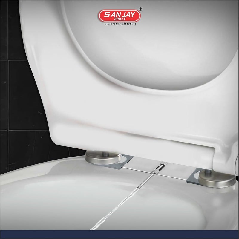 Sanjay Chilly Multi Gold Toilet Jet Spray Hand Free 1 Meter Stainlees Steel PVC Hose Pipe Grade 304 Jet Spray Toilet for Bathroom MultiLType Large - Image 2