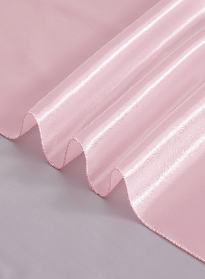 Cobedzy 12 Pack Blush Pink Satin Table Runners, 12 x 108 Inches Silky Long Table Runner Decor, Bright Smooth Luxury Party Table Runner Decorations for Birthday Holiday Banquet - Image 5