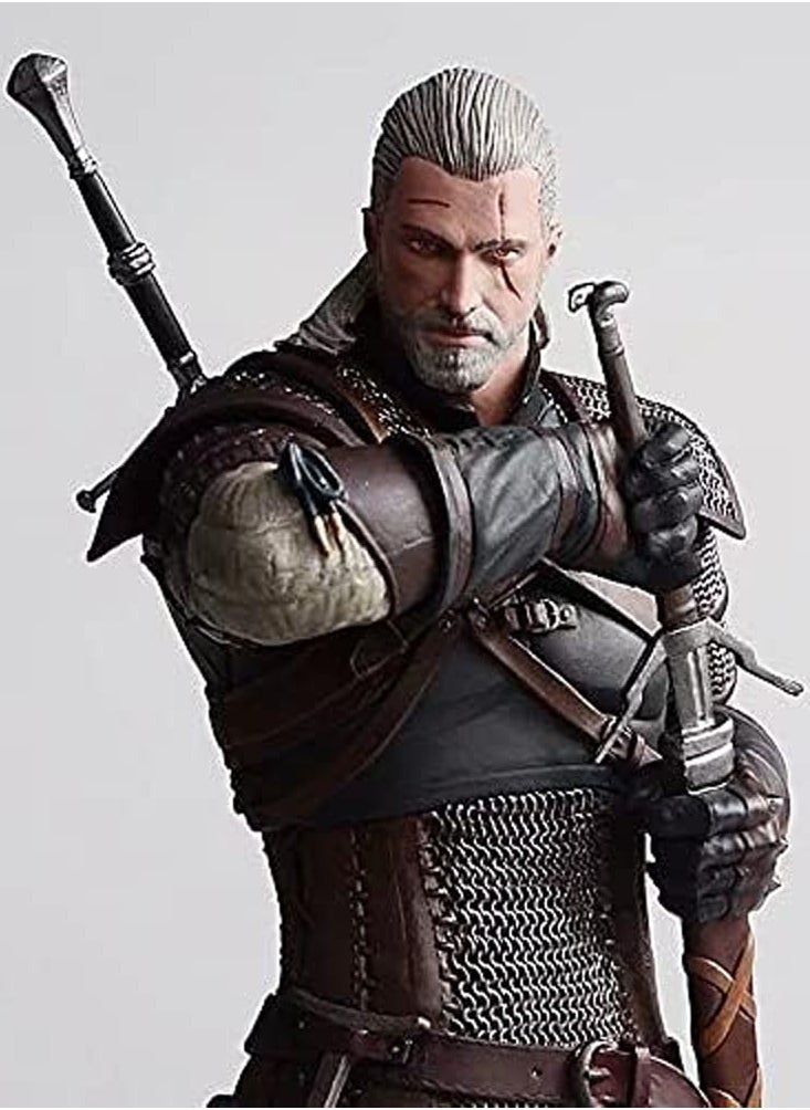 General - Geralt Figures, Geralt Draws Sword Action Figure, 24cm/9.4inch PVC Anime Model Game Character Gift Collection - Image 1