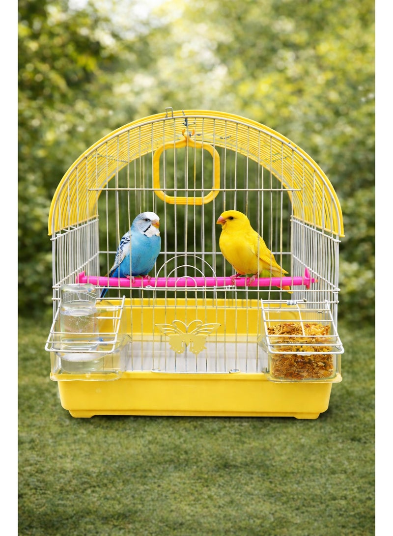 Petto W100 Metal Bird Cage 30×23×39 cm – Compact Rectangular Cage for Small Birds with Secure Design - Image 1