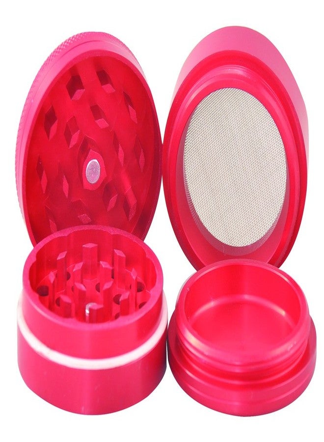 True CNC Highgrade Aluminium Herb Grinder(4 Part, 50mm, Red)