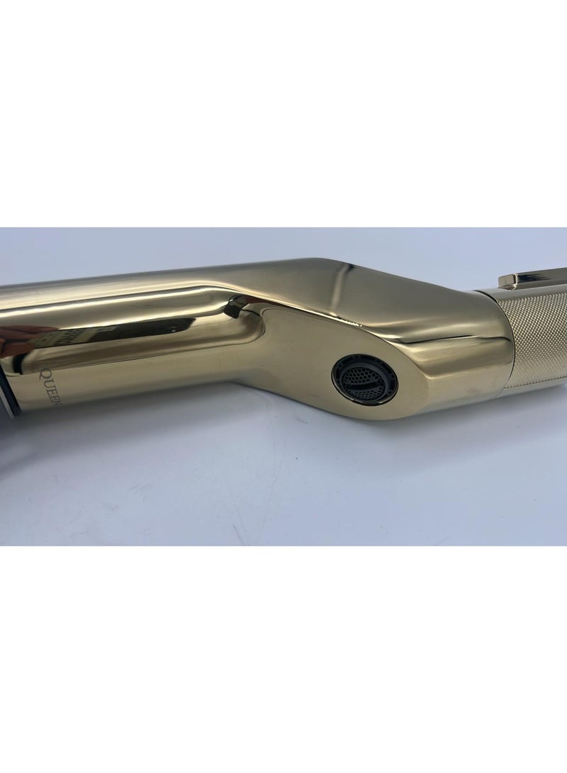 Queens Queen Modern LUXURY Bathroom Basin Mixer Gold Color Twist type for Hot & Cold - Image 4