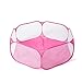 STARBOLO Cute Hexagon Kids Ball Pits Indoor Outdoor Collapsible Play Pool Fence for Boys Girls Pets Puppy Cats with Carry Tote Balls Not Included Pink - Image 2