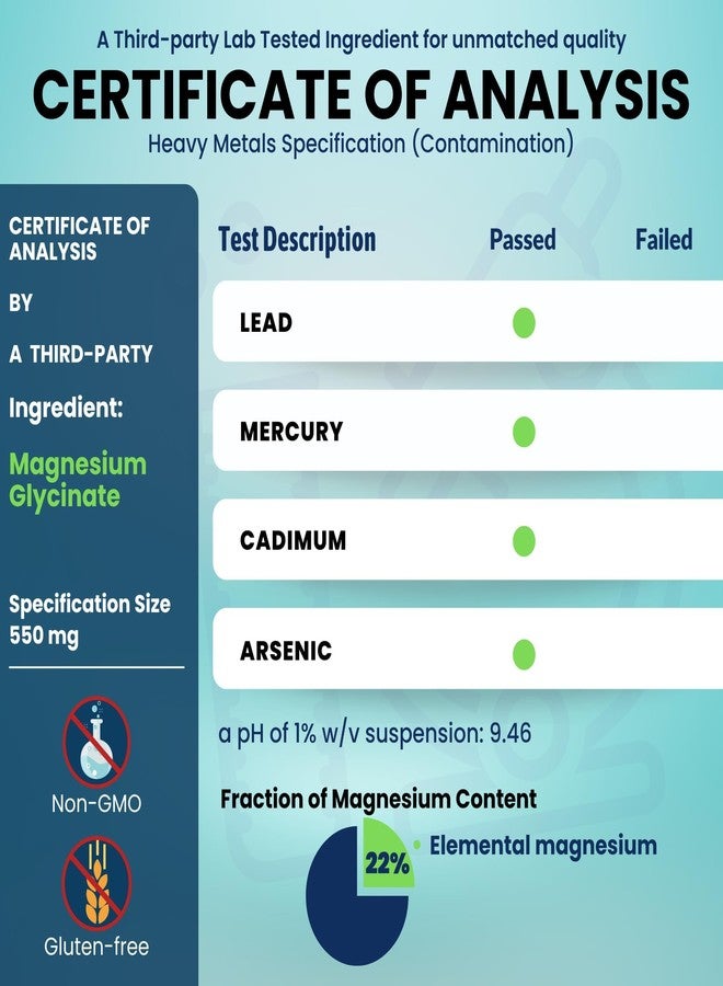 Ramaroma Pure Magnesium Glycinate 550 mg, Capsules to Support Optimal Health - 120 Capsules (Dual Month Pack), High Absorption by Ramaroma - Image 3