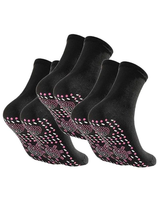 Generic 1/3/5pairs Tourmaline Self-Heating Socks Winter Warm Thermal Health Care Socks Slimming Health Short Sock Magnetic Therapy Sock  - Image 1