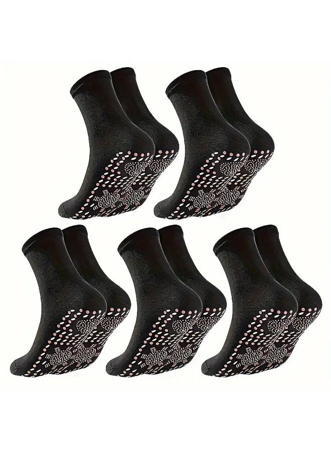 Generic 1/3/5pairs Tourmaline Self-Heating Socks Winter Warm Thermal Health Care Socks Slimming Health Short Sock Magnetic Therapy Sock  - Image 2