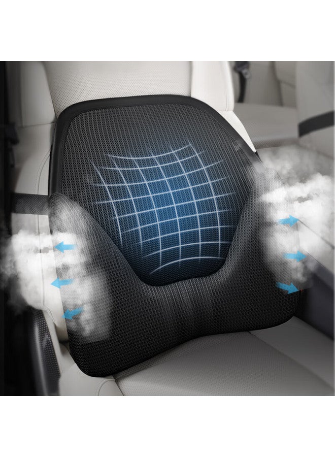 Jiubai Car Lumbar Support, Summer Ice Silk Cushion, Memory Foam Waist Pad, Office Chair Cushion, Car Backrest Pillow, Waist Support