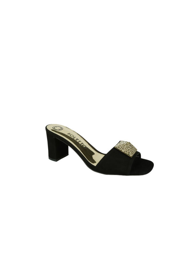 POLETTO Poletto Ladies Block Heel 4183174 V1 C03 Black  - Image 1