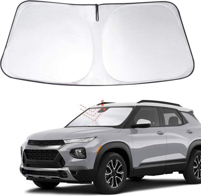 LHFLIVE Windshield Sun Shade Custom Fit 2021 2022 2023 2024 2025 2026 Chevrolet Trailblazer Accessories Foldable Sunshade Sun Blocker Front Window Shades Covers Keep Car Cooler - Image 1