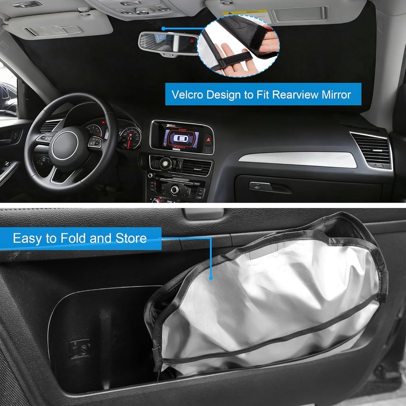 LHFLIVE Windshield Sun Shade Custom Fit 2021 2022 2023 2024 2025 2026 Chevrolet Trailblazer Accessories Foldable Sunshade Sun Blocker Front Window Shades Covers Keep Car Cooler - Image 5