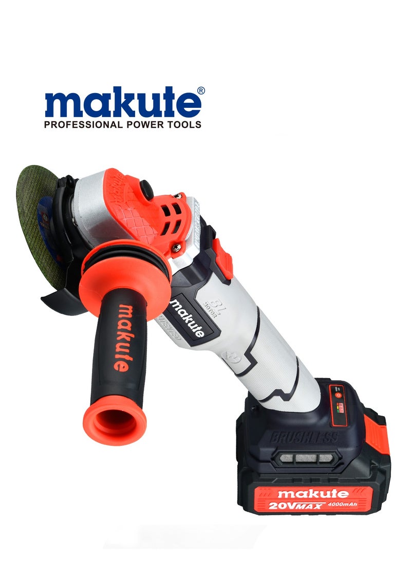 makute Grinder 4.5 Inches,Tow 20 Volt Battery, Speed 8000 rpm, Disc Size 115mm - Image 3