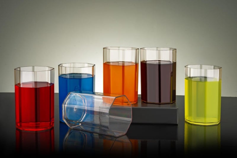Unbreakable Plastic Transparent Glass Set 6 Pieces ABS Poly Carbonate  - Image 3